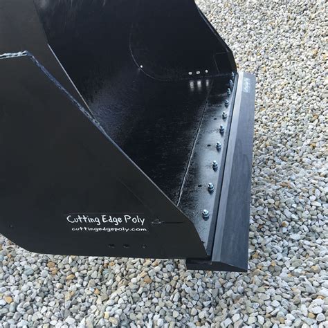 skid steer bucket blade polyurethane|cutting edge poly bucket.